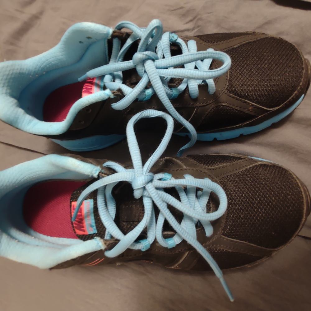 Kids Black and Blue Sneakers